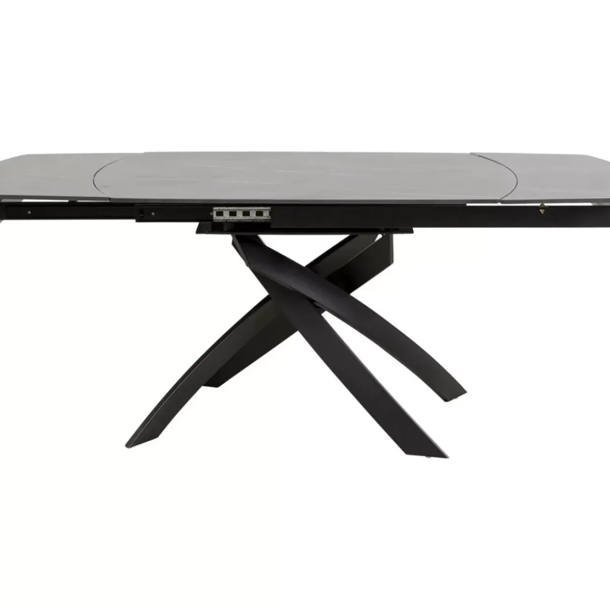 Ausziehtisch Twist Schwarz 120(30+30)X90Cm