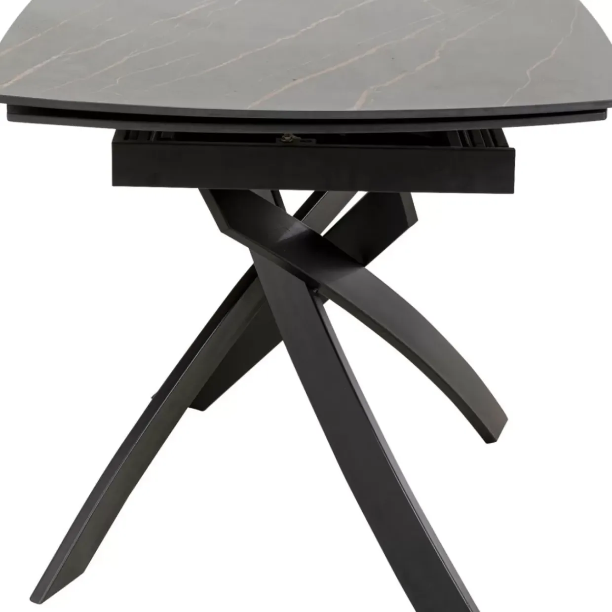 Ausziehtisch Twist Schwarz 120(30+30)X90Cm
