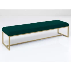 Bank Smart Dunkelgrun Messing 150X40Cm