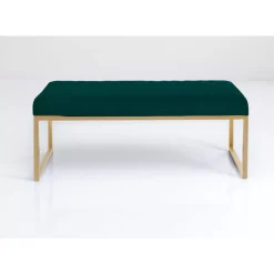 Bank Smart Dunkelgrun Messing 90Cm