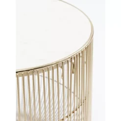 Beistelltisch Beam Weiss Marmor Messing O32Cm