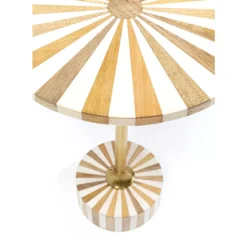 Beistelltisch Domero Cirque Gold Weis O40Cm