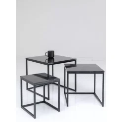 Beistelltisch Key West Schwarz (3/Set)