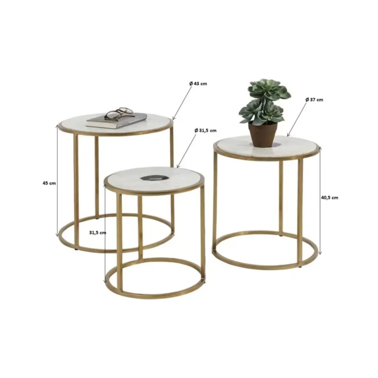 Beistelltisch Limbo (3/Set) O45Cm