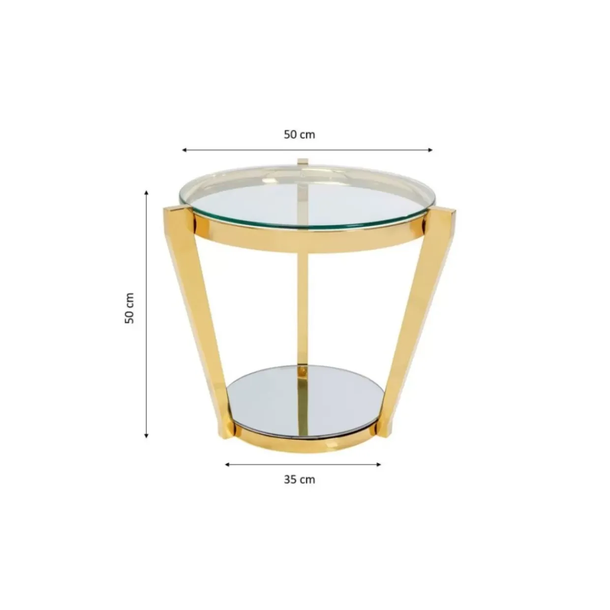 Beistelltisch Monocolo Gold O50Cm