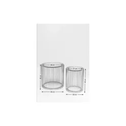Beistelltisch Wire Schwarz (2/Set) O44Cm