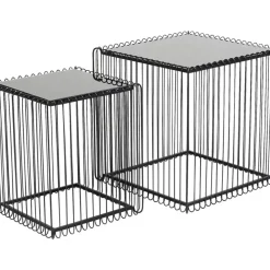Beistelltisch Wire Square Schwarz (2/Set) 45X45Cm
