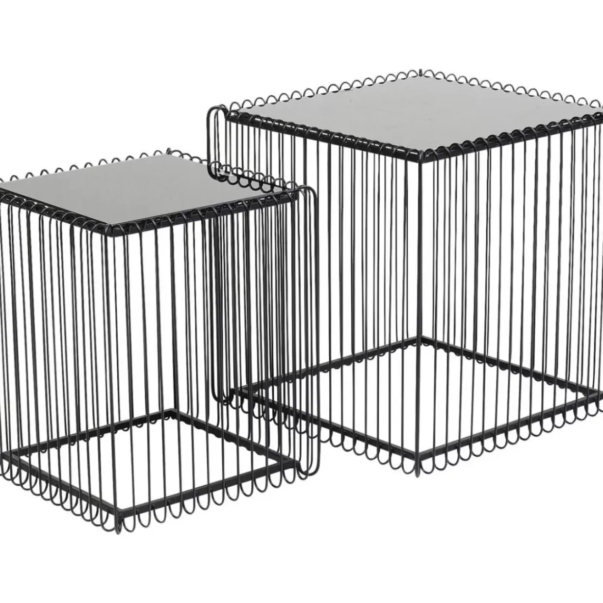 Beistelltisch Wire Square Schwarz (2/Set) 45X45Cm