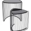 Beistelltisch Wire Triangle Schwarz (2/Set)