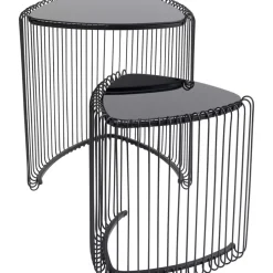 Beistelltisch Wire Triangle Schwarz (2/Set)