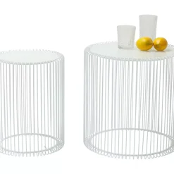 Beistelltisch Wire White (2/Set) O44Cm