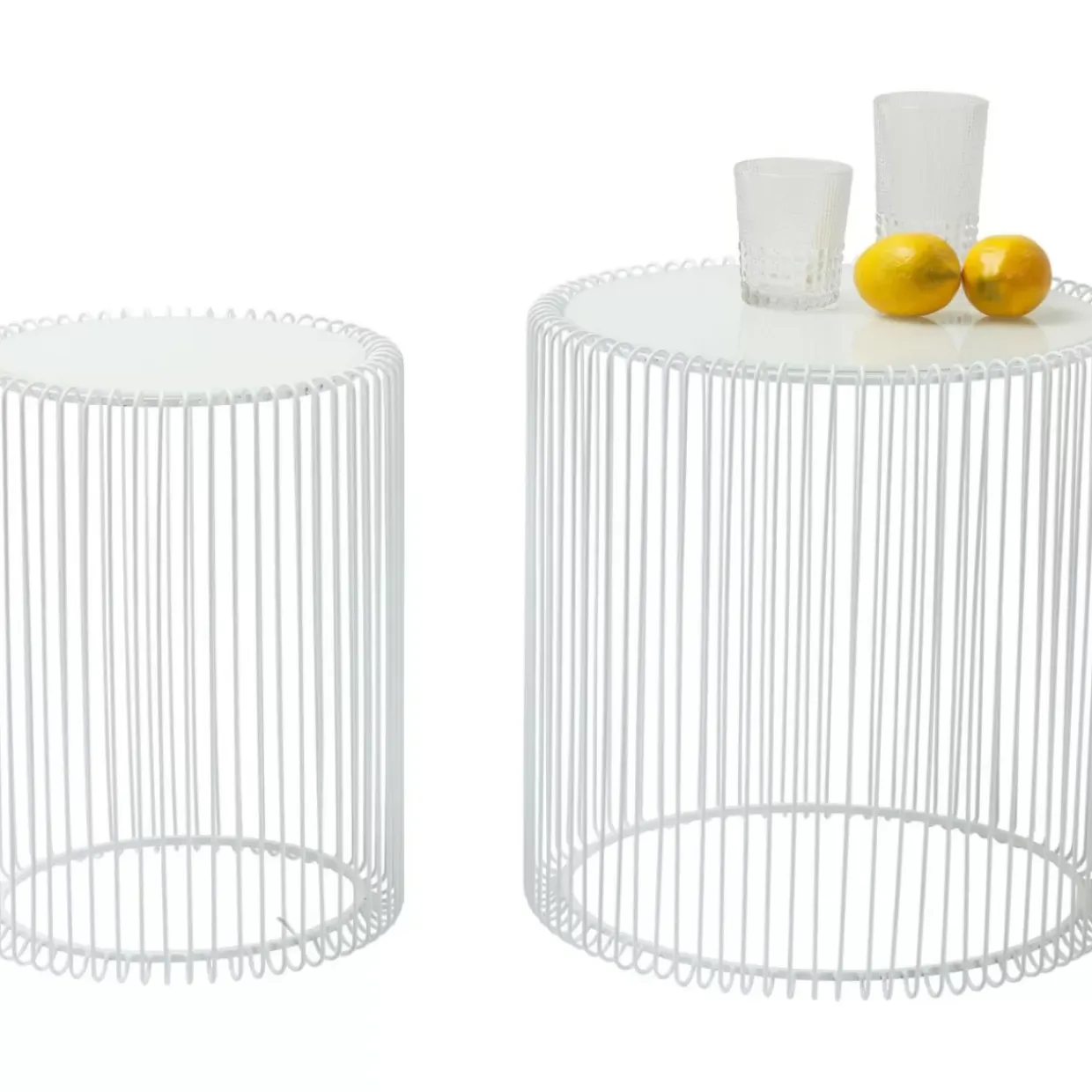 Beistelltisch Wire White (2/Set) O44Cm