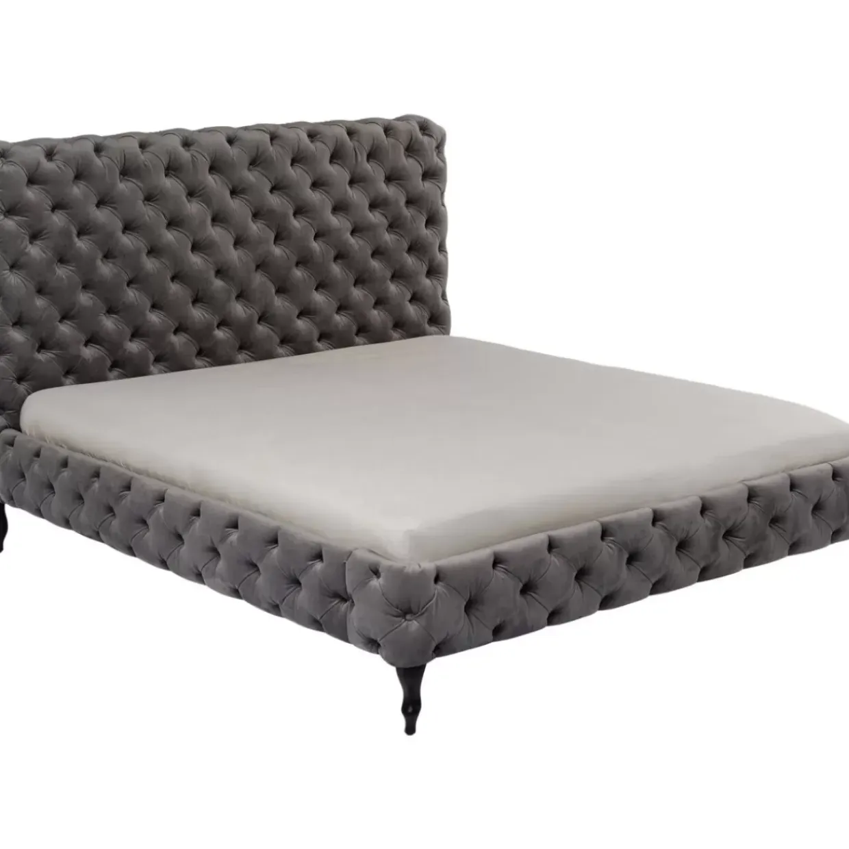 Bett Desire Hoch Silbergrau 160X200 Cm