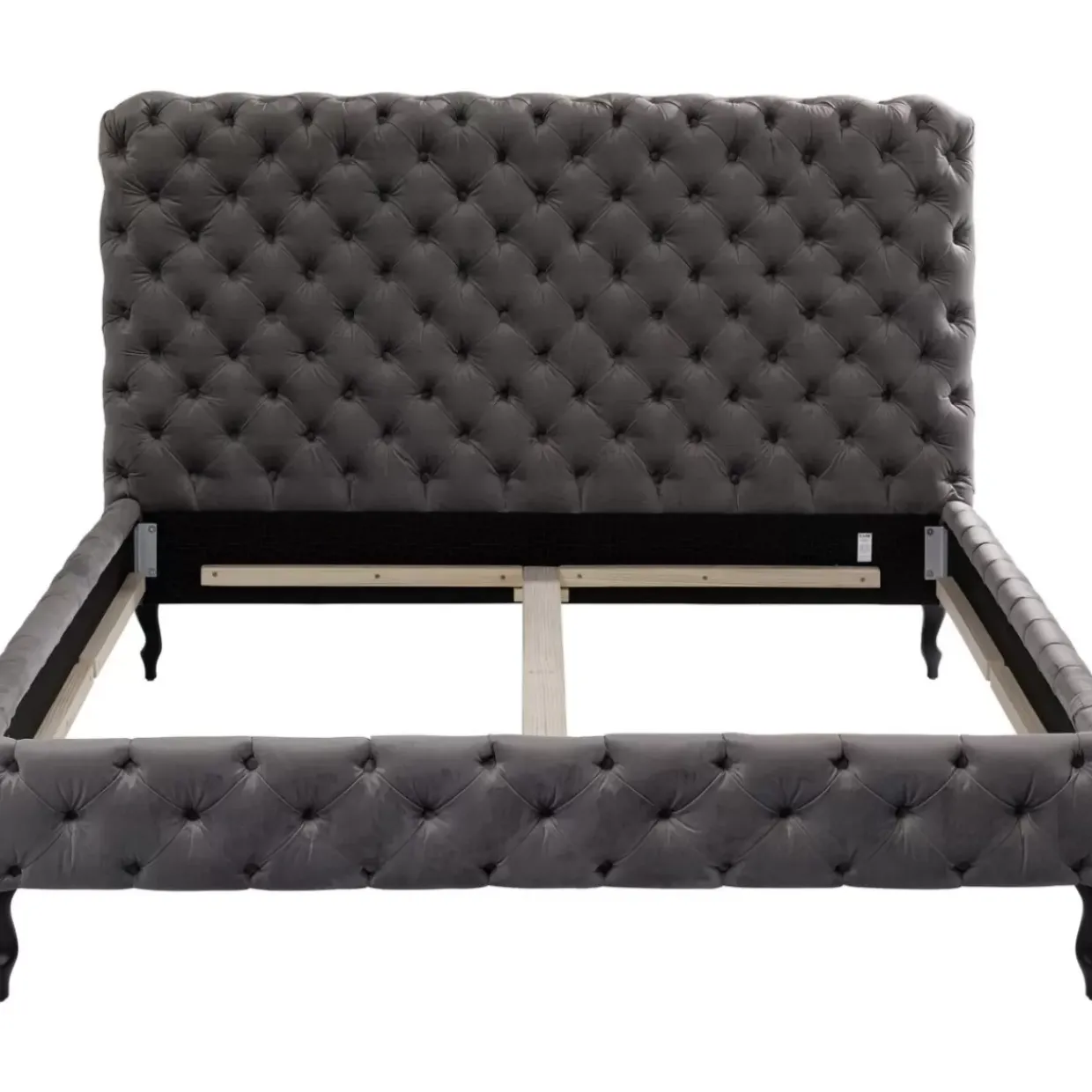 Bett Desire Hoch Silbergrau 160X200 Cm