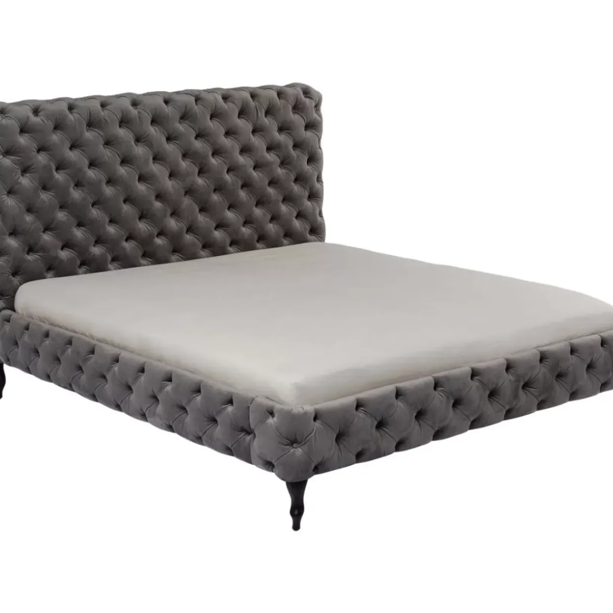 Bett Desire Hoch Silbergrau 180X200 Cm