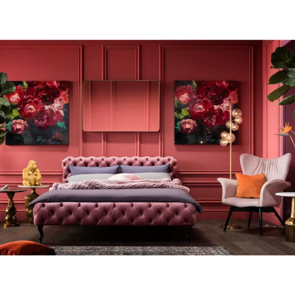 Bett Desire Velvet Rose 180X200Cm