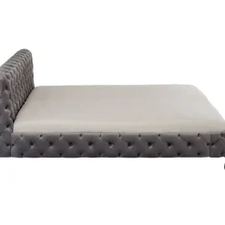 Bett Desire Velvet Silbergrau 160X200 Cm