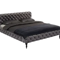 Bett Desire Velvet Silbergrau 160X200 Cm