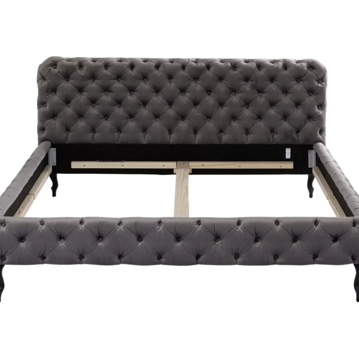 Bett Desire Velvet Silbergrau 200X200Cm