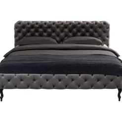 Bett Desire Velvet Silbergrau 200X200Cm