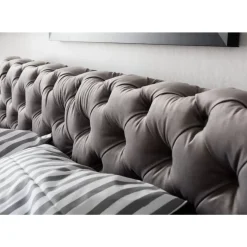 Bett Desire Velvet Silbergrau 180X200 Cm