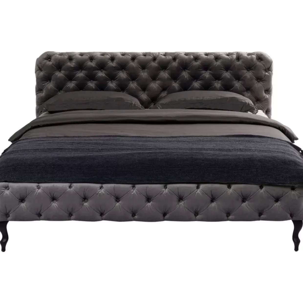 Bett Desire Velvet Silbergrau 180X200 Cm