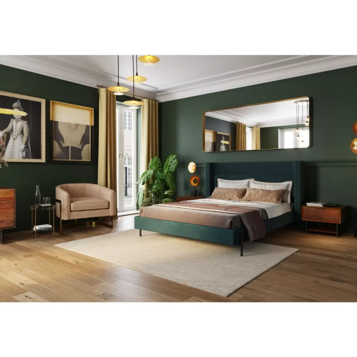 Bett Tivoli Grun 160X200