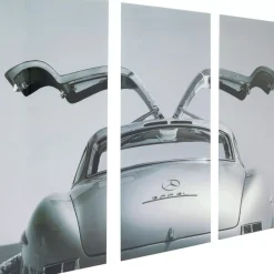 Bild Glas Triptychon Oldtimer Back 240X160Cm
