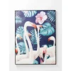 Bild Touched Flamingo Road Schwarz 122X92Cm