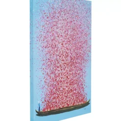 Bild Touched Flower Boat Blau Pink 80X100Cm