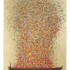 Bild Touched Flower Boat Gold Rot 120X160Cm