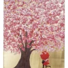 Bild Touched Flower Couple Gold Pink 100X80