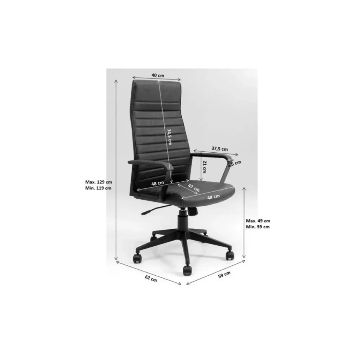 Burostuhl Labora High Weis