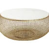 Couchtisch Cesta Marmor Gold O100Cm