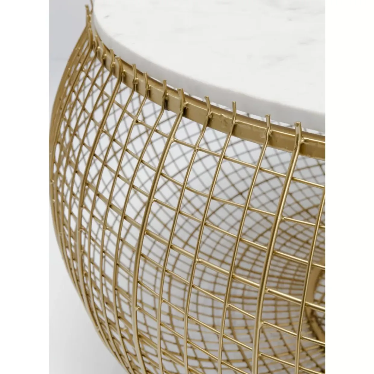 Couchtisch Cesta Marmor Gold O100Cm