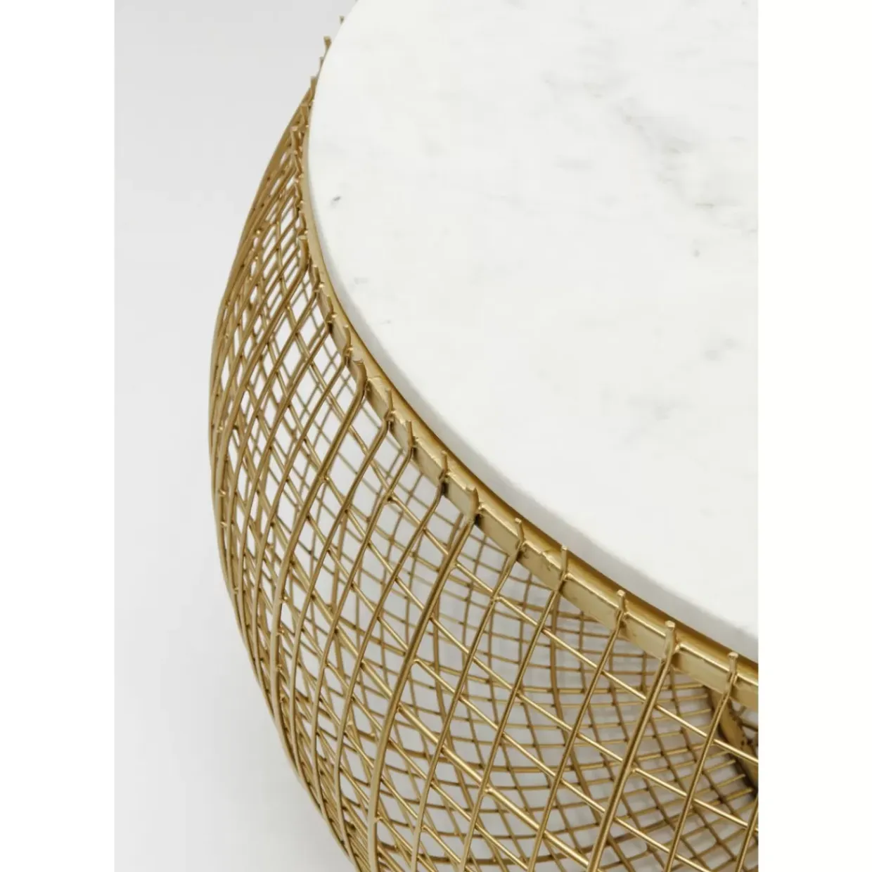 Couchtisch Cesta Marmor Gold O100Cm