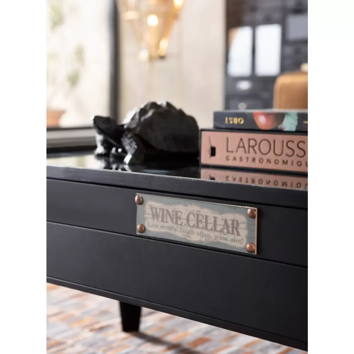 Couchtisch Collector Schwarz 122X55Cm