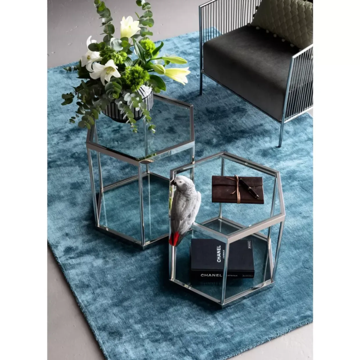 Couchtisch Comb Silber 45