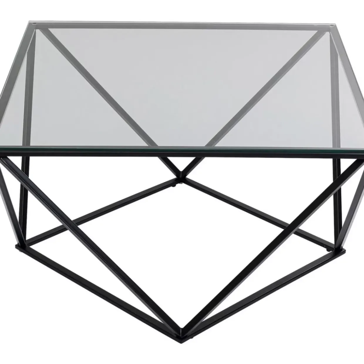 Couchtisch Cristallo Schwarz 80X80Cm