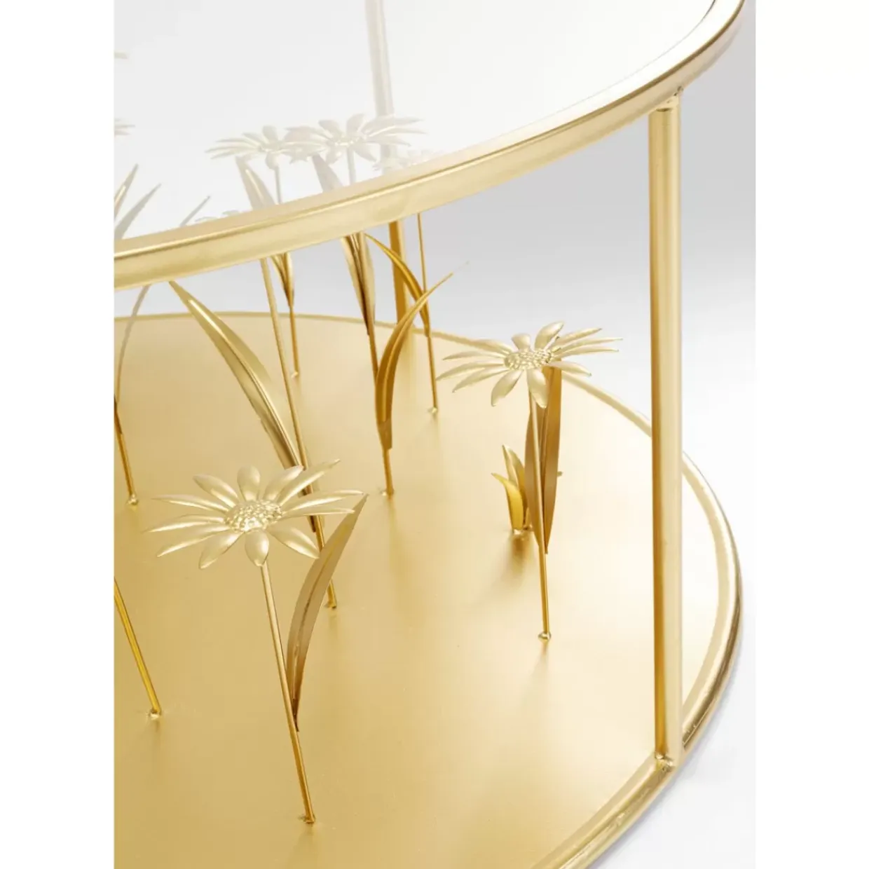 Couchtisch Flower Meadow Gold O80