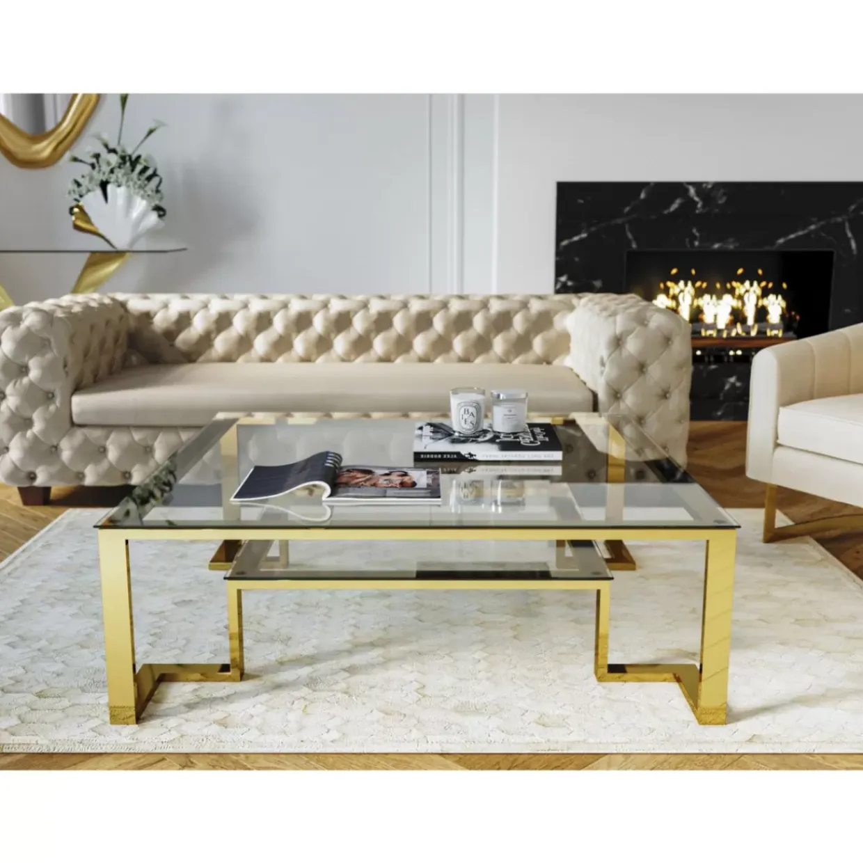Couchtisch Gold Rush 120X120Cm