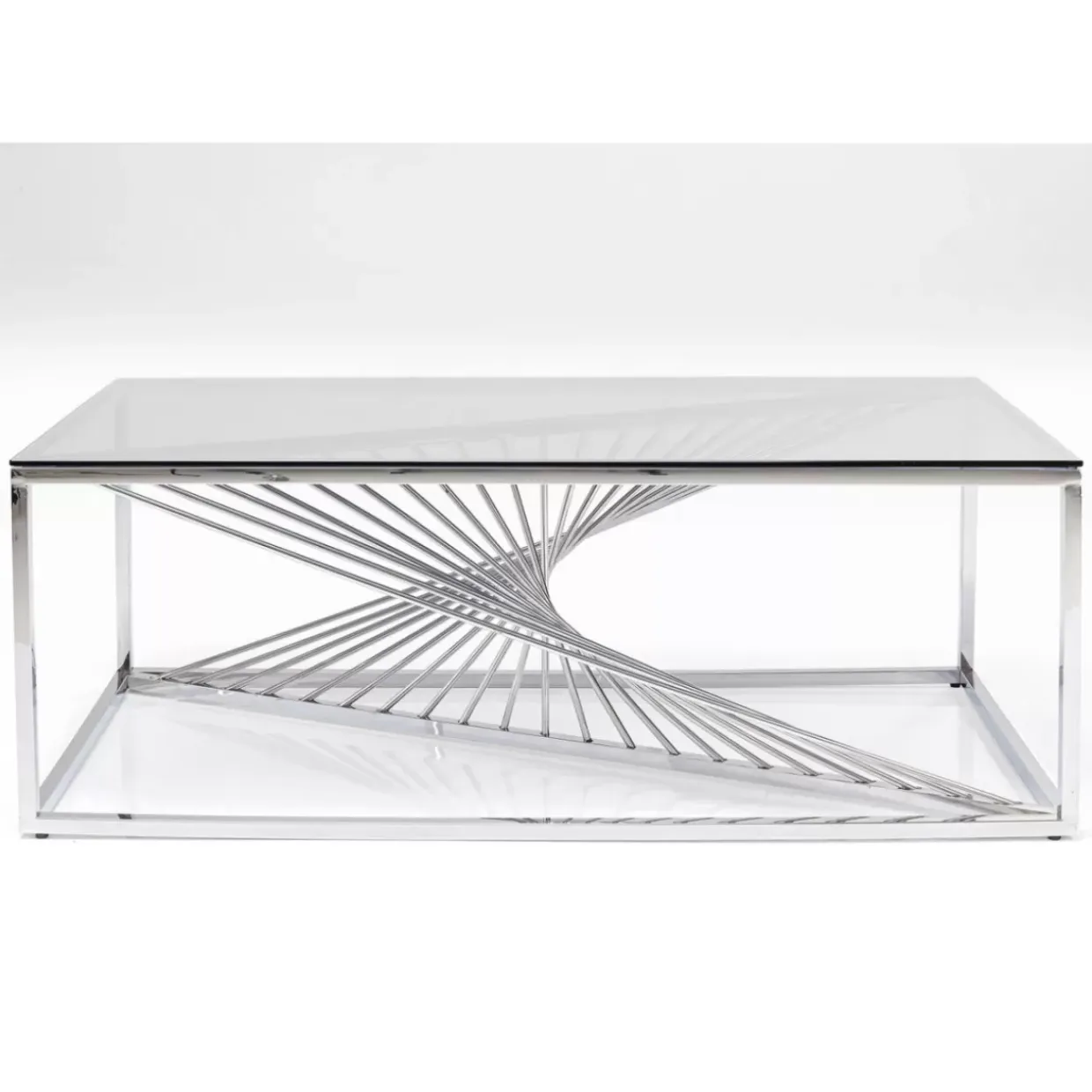 Couchtisch Laser Silber Klarglas 120X60