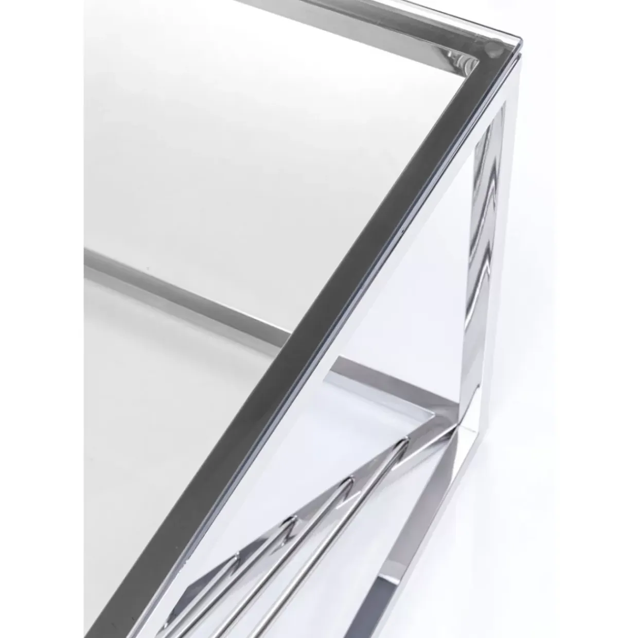 Couchtisch Laser Silber Klarglas 120X60