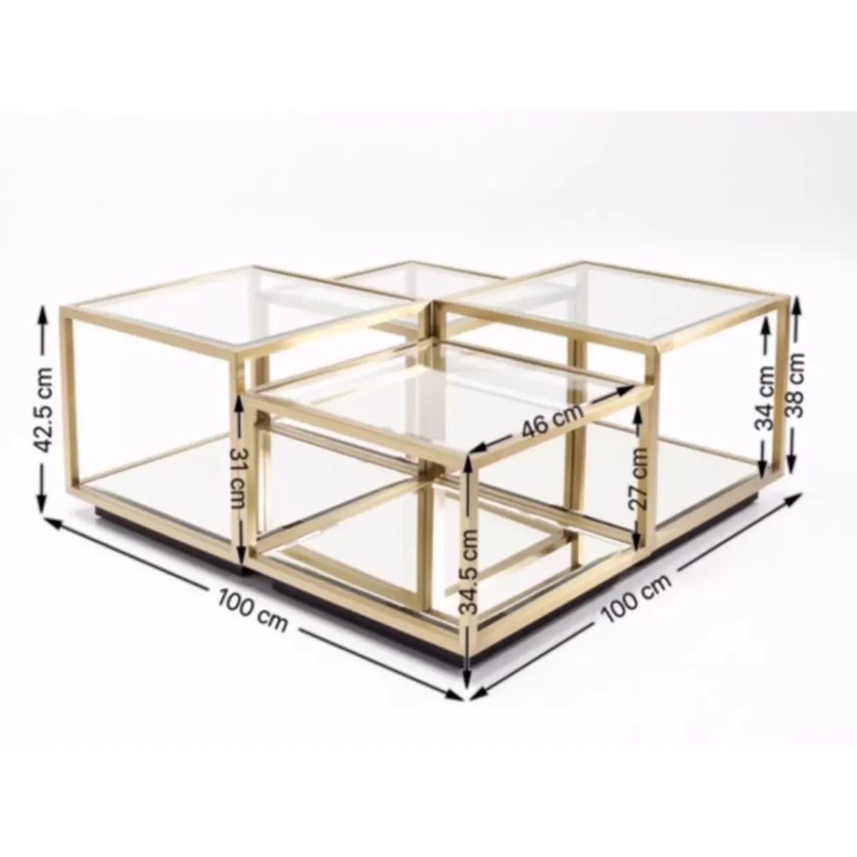 Couchtisch Luigi Gold (4/Set)