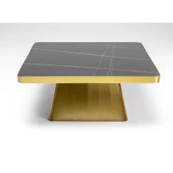 Couchtisch Miler Gold 80X80Cm