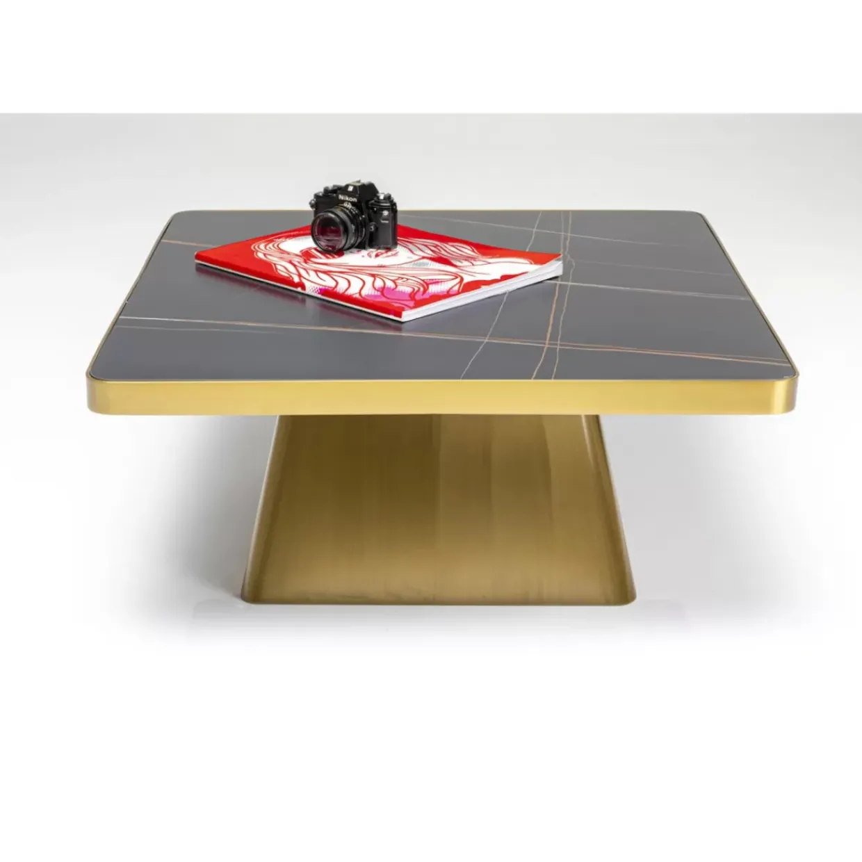 Couchtisch Miler Gold 80X80Cm