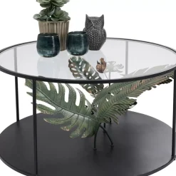 Couchtisch Palms Schwarz O80Cm