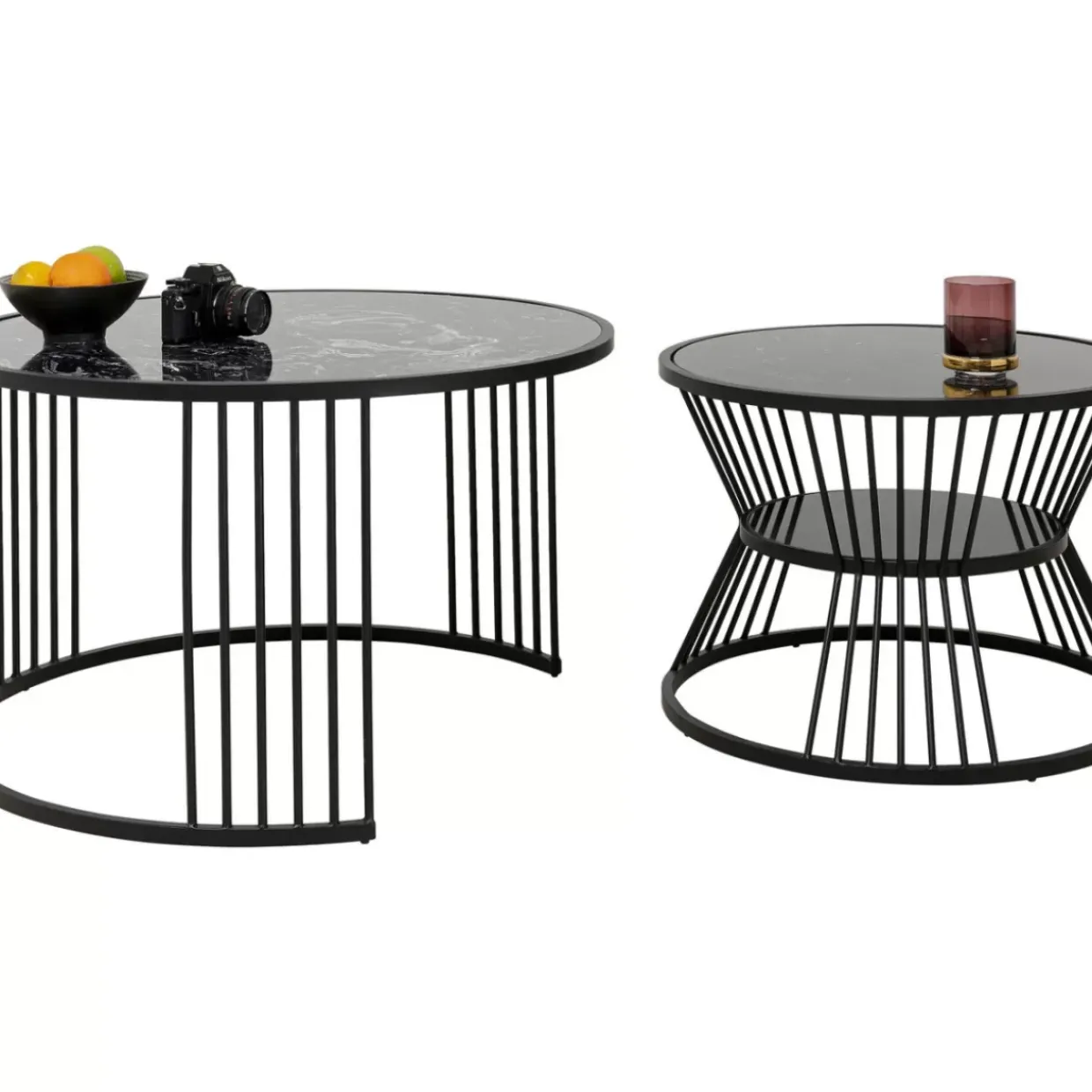 Couchtisch Roma Schwarz (2/Set)
