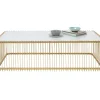 Couchtisch Wire Glas Marble Weis 145X70Cm