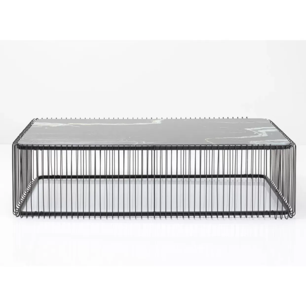 Couchtisch Wire Glas Marble Schwarz 145X70Cm